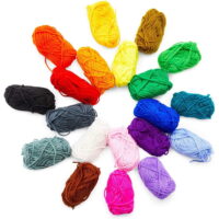 20 Pack Medium #4 Yarn for Crocheting, Acrylic Skein Kit, Knitting Crochet Supplies, 420 Yards