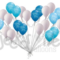 24 pc Blue Baby Boy Latex Balloons Party Decoration Baby Shower Welcome Home