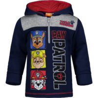Paw Patrol Chase Marshall Rubble Little Boys Fleece Half Zip Hoodie Navy 7