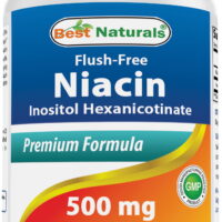 Best Naturals Flush Free Niacin 500 mg 180 Capsules