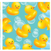 Creative Converting 16 Count 3 Ply Bubble Bath Beverage Napkins, BlueYellow 3 pack