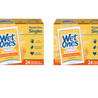 Wet Ones Antibacterial Hand And Face Wipes, Citrus Scent, Singles - 24 Ea, 2 Pack