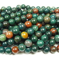 8mm Bloodstone Smooth Round Beads Genuine Gemstone Natural Jewelry Making