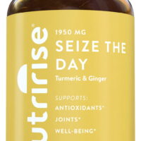 NutriRise Seize The Day - Turmeric Curcumin with Ginger & Black Pepper Extract Supplement, 90ct, 1950 mg