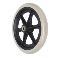 Brrnoo 8in PU Wheelchair Wheel Caster Rollator Wheel Replacement With Ball Bearing Grey