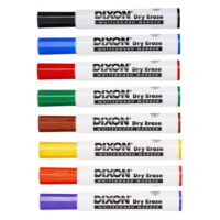 Dixon, DIX92180, Wedge Tip Dry Erase Markers, 8 Per Pack
