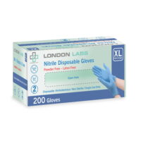 London Labs Nitrile Disposable Gloves 200 Counts-Xlarge