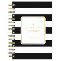 Blue Sky 2022-2023 Daily Monthly Planner, 5' x 8', by Day Designer, Black Stripe