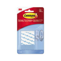 Refill Strips Removable, Holds Up to 2 lbs, 0.63 x 1.75, Clear, 9/Pack