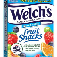 Welch's Fruit Snacks, Mixed Fruit, Gluten Free, Bulk Pack, 0.9 oz Individual Single Serve Bags (Pack of 40)