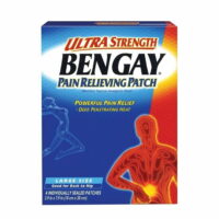 Bengay Ultra Strength Menthol Pain Relieving Patch, Topical Analgesic, 4ct