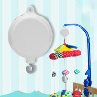 LNKOO Baby Crib Baby Bedding Battery-Operated Musical Mobile Rotary Music Box Plays 35 Tunes Volume Adjustable (Without Arm),Newborn Hanging Melody Toys for Crib Bed Bassinet Stroller Rail