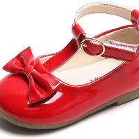 Baby Girls Shoes Mary Jane Flats Bowknot Non-Slip Toddler Girl Dress Shoes First Walkers Princess Wedding Shoes