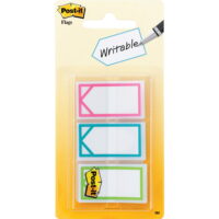 Post-it Flags, 1' ARROW, Assorted Bright Colors, Pink, Aqua, Lime, Assorted, 60 / Pack (Quantity)