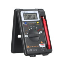 RICHMETERS Handheld Mini Digital Multimeter Multifunction 4000 Counts Multi Meter AC/DC Transistor Voltage Tester Ammeter Temperature Sensor Test Probe VC921
