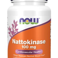 NOW Supplements, Nattokinase 100 mg (from Non-GMO Soy) with 2,000 FUs of Activity, 60 Veg Capsules