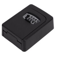 YOUTHINK Outdoor Key Box,Black Key Storage Lock Box Wall Mounted Security 4 Digit Combination Key Lockbox For Outdoor Indoor,Key Storage Lock Box