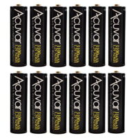12 Acuvar High Capacity AA Rechargeable Batteries 3100mAh NiMH