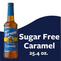 Torani Sugar Free Caramel Flavoring Syrup, Coffee Flavoring, Drink Mix, 25.4 oz