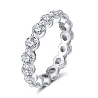 Eternity Bridal Wedding Band Ring Cz Sterling Silver Women Ginger Lyne