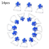 14 Pcs Silicone Nose Clip Surfing Nose Plug Waterproof Nose Protector for Swimming Training;14 Pcs Silicone Nose Clip Surfing Nose Plug Swimming Nose Protector