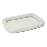 MidWest Deluxe QuietTime Bolster Pet Bed & Crate Mat, Fleece, 22'