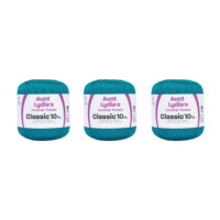 Aunt Lydia Classic Peacock Crochet - 3 Pack of 350y/320m - Cotton - Gauge 10 - Crochet