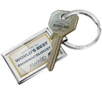 NEONBLOND Keychain Worlds Best Pharmacologist Certificate Award