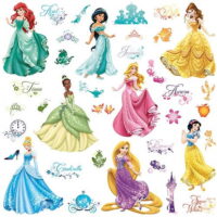 RoomMates RMK2199SCS Disney Princess Royal Debut Peel and  Stick Wall Decals