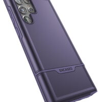 Encased Designed Rebel Series for Samsung Galaxy S22 Ultra Case, Protective Heavy Duty Phone Case - Purple