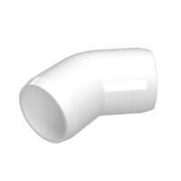 FORMUFIT F00145E-WH-4 45 degree Elbow PVC Fitting, Furniture Grade, 1' Size, White, 4-Pack