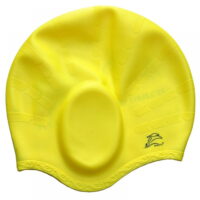 Swim Caps for Long Hair, Durable Silicone Swimming Caps for Women Men Adults Youths Kids, Easy to Put On and Off (Yellow)