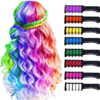 Hair Chalks for Girls, MSDADA Temporary Bright Coloured Hairspray for Kids Gifts for Girls Age 5 6 7 8 9 10 11 12+ Hair Chalk Comb Hair Dye for Kids Birthday Party DIY Cosplay Children's Day-8 Color
