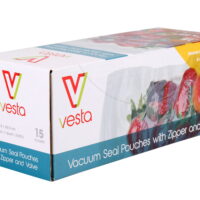 Reusable Handheld Sealer Bags from Vesta Precision | with Zipper and Valve | 8x12 inches | 15 Count