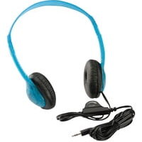 Califone 3060AV-BL Lightweight On-Ear Stereo Headphone with Inline Volume Control, 3.5mm Plug, Blue, Each