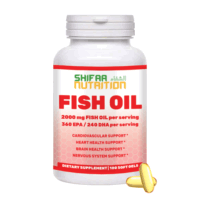 Halal Omega 3 Fish Oil Softgels | 2000mg, 50 Servings | Includes EPA & DHA | Supports Heart, Cardiovascular, Nervous System & Brain Health, and Body Fat Management | Halal Vitamins | SHIFAA NUTRITION