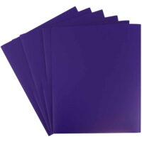 JAM Heavy Duty Plastic Two Pocket Presentation Folders, Purple, 6 pack