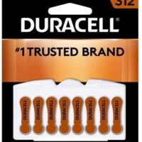 Duracell 1.4 Volt Zinc Air Hearing Aid Batteries Size 312 DA312B8 8 Batteries