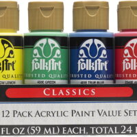 FolkArt Matte Acrylic Craft Paint Set, Classic, 24 fl oz, 12 Piece