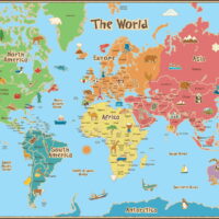 World Dry Erase Map Decal Wall Decal, by WallPops