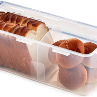 Easy Essentials Food Storage lids/Airtight containers, BPA Free, Bread Box-21.1 Cup, Clear