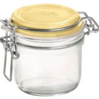 Bormioli Rocco 6.75oz Swing Top Fido Jar | Yellow Top