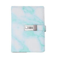 Lock Diary A5 Password Lock Journal with PU Leather Cover Combination Lock Office School Supply, 100 Sheets/200 Pages (Green)