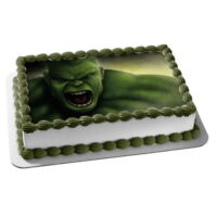 The Incredible Hulk Angry Bruce Banner Face Edible Cake Topper Image