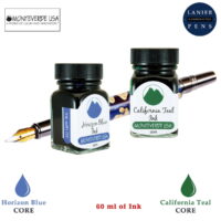 Monteverde 60ml Core Fountain Pen Ink Bottle (30ml Horizon Blue Ink Bottle G309HB, 30ml California Teal Ink Bottle G309CT)