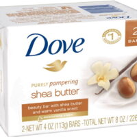 Dove Purely Pampering Shea Butter Beauty Bar, 4 oz, 2 Bar