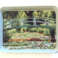 Tray - 'Japanese Foot Bridge' 8 1/4' x 5 1/2' - French, Fun,, Multi-purpose-Tin