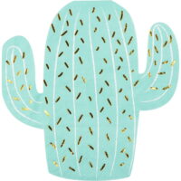 50-Pack Cactus Napkins, 3-Ply Disposable Paper Luncheon Napkins for Mexican Fiesta Party, Baby Shower, Birthday, Cinco de Mayo Supplies and Decorations, 6.6 x 6.5 inches Folded