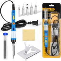 SREMTCH Soldering Iron Kit Electronics, [Upgraded] 60W Adjustable Temperature Welding Tool with on-off Switch