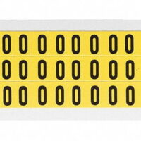 Brady Number Label,0,1/2in.Hx11/32in.W,Vinyl  3410-0